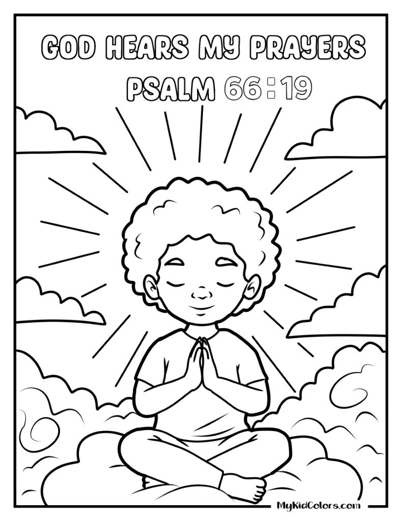 God Hears My Prayers Coloring Pages – Page # 1