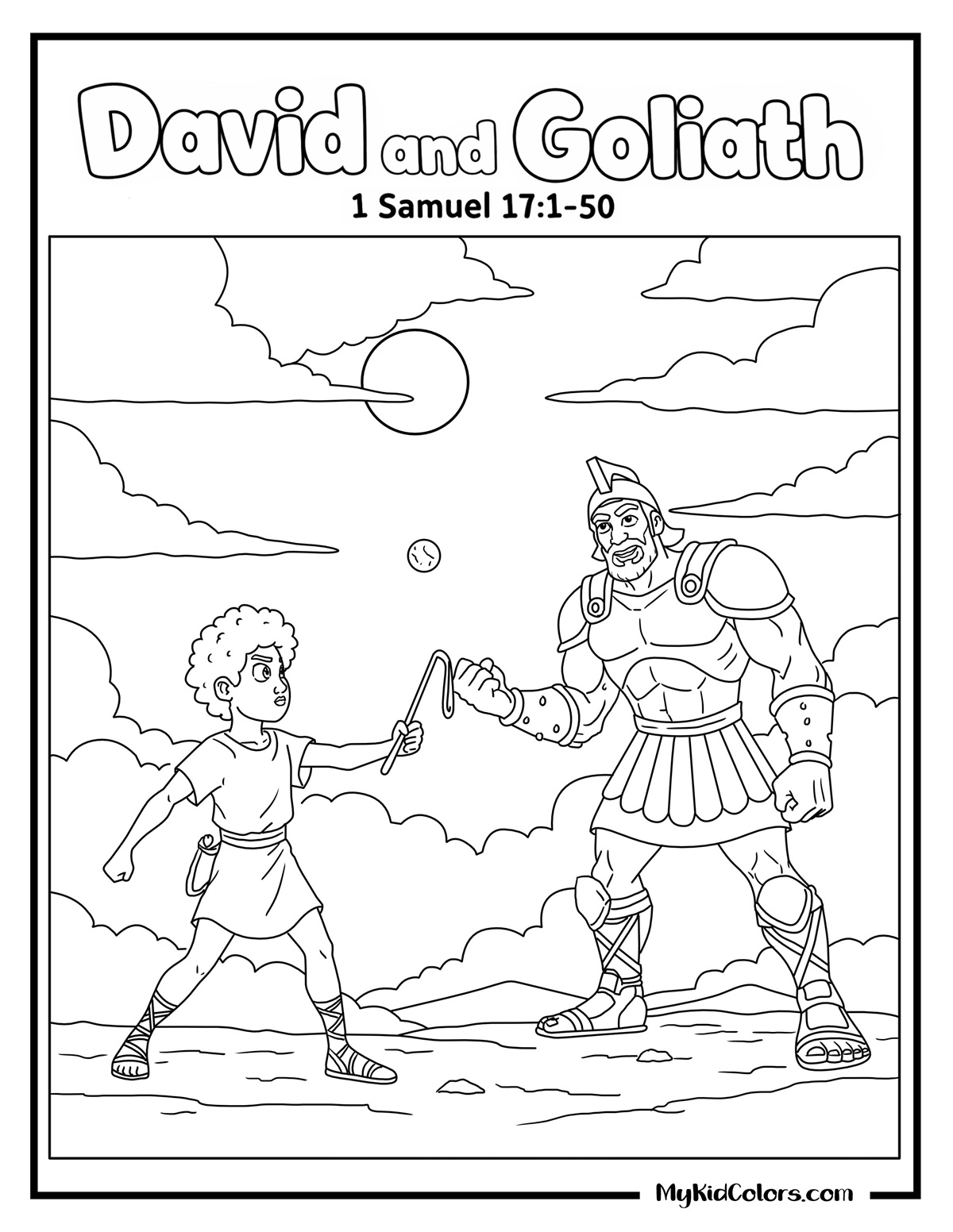 15 David And Goliath Coloring Pages That Celebrate Courage, Faith, and Representation