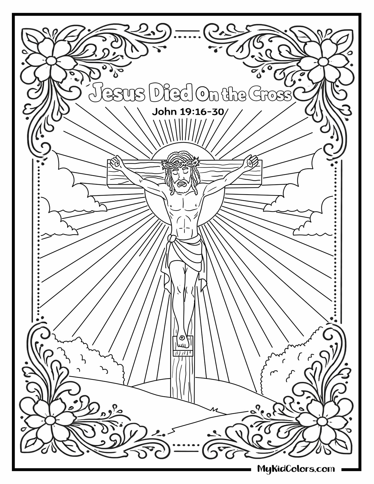 15 Jesus Died on the Cross Coloring Pages That Help Kids Understand Love, Sacrifice & Hope