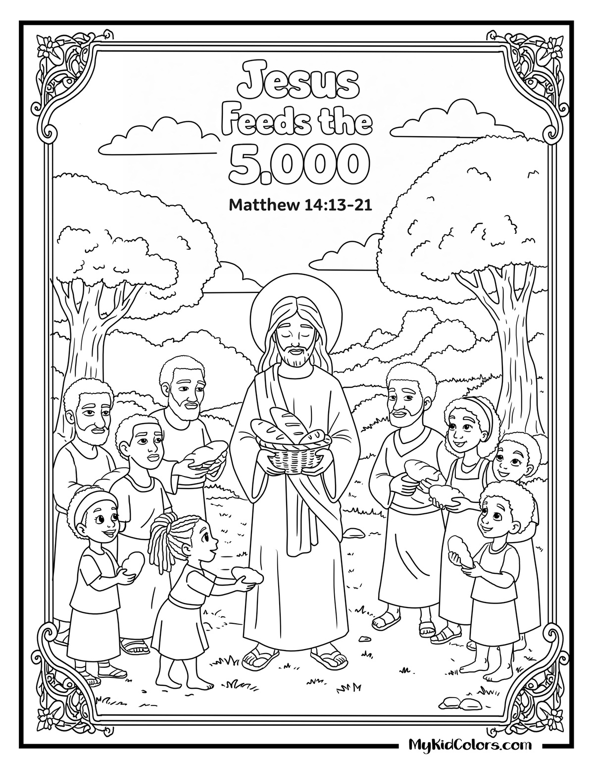 15 Jesus Feeds The 5000 Coloring Pages That Teach Kids God Multiplies Our “Not Enough”