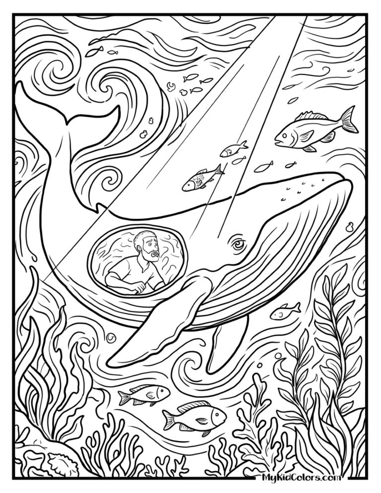 Jonah And The Whale Coloring Page – Page # 11