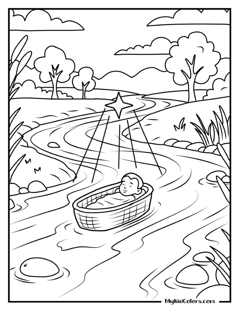 Baby Moses Coloring Pages – Page # 11