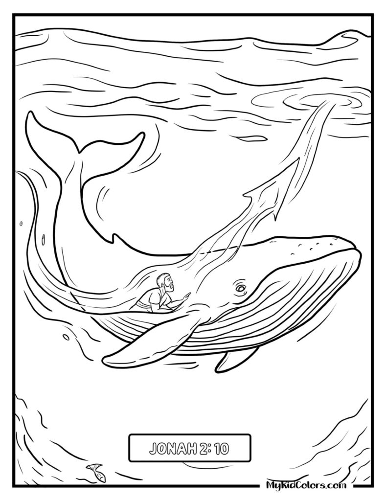 Jonah And The Whale Coloring Page – Page # 12