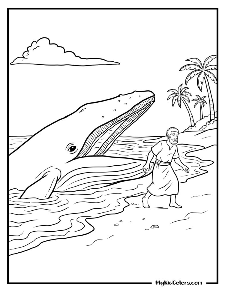 Jonah And The Whale Coloring Page – Page # 13