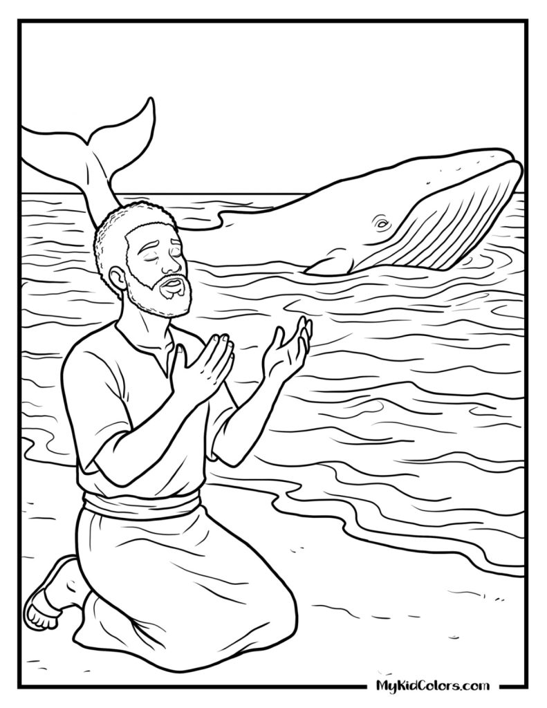 Jonah And The Whale Coloring Page – Page # 14