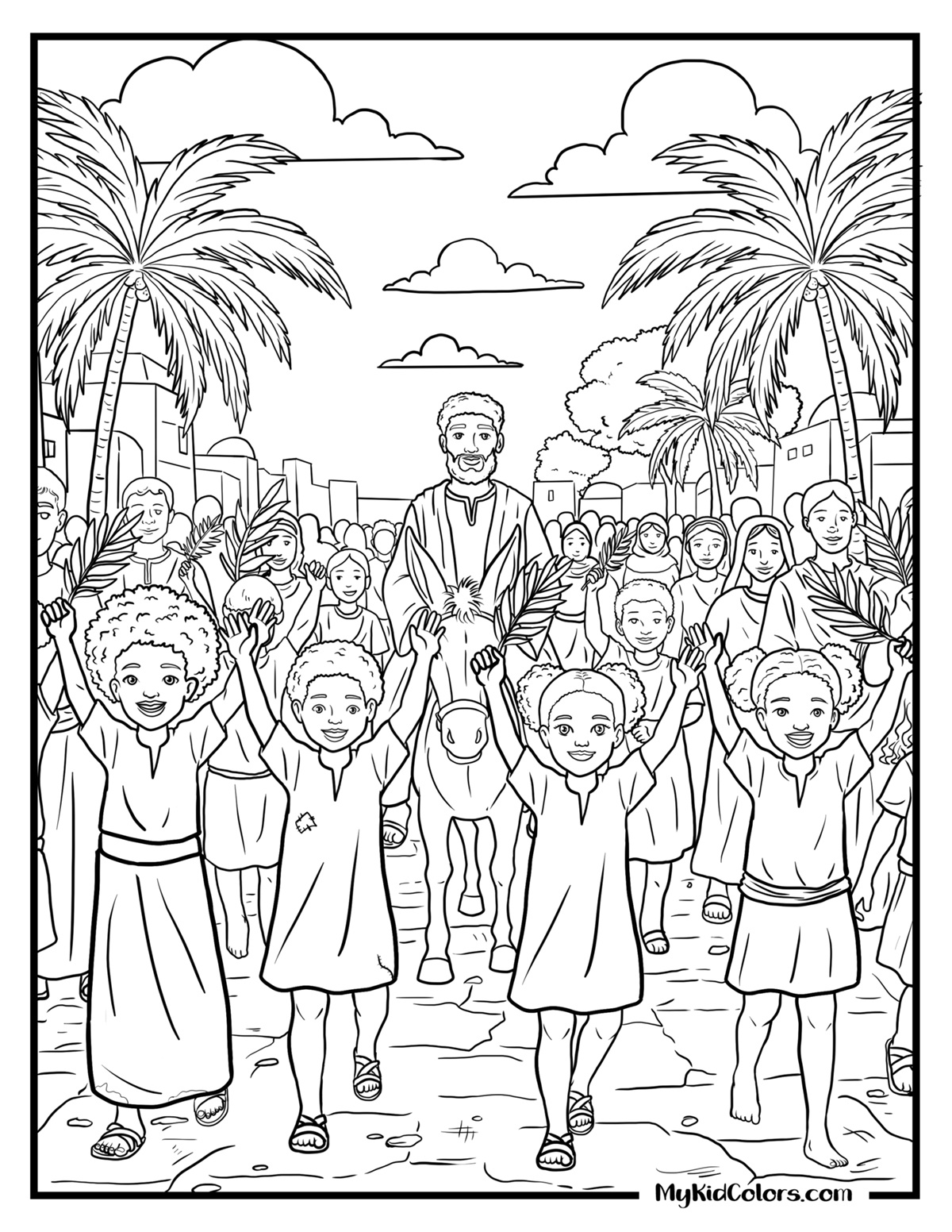 15 Free Palm Sunday Coloring Pages That Turn “Hosanna” Into a Hands-On Lesson