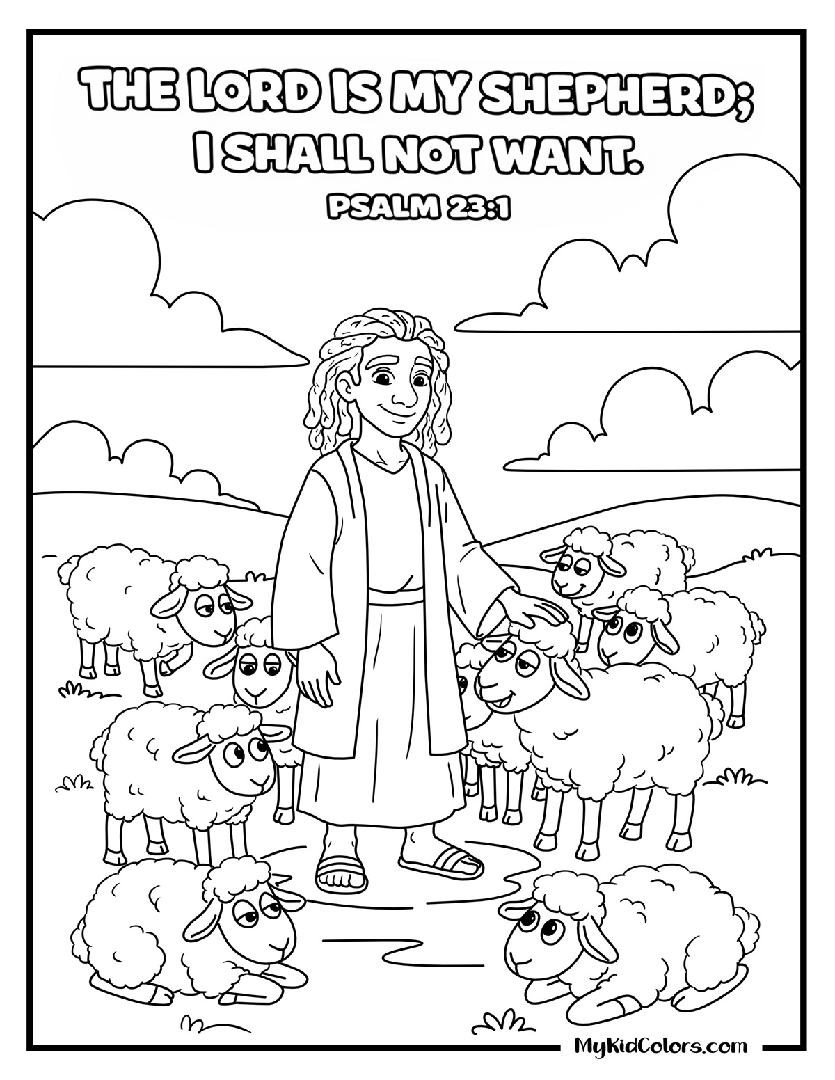 15 The Lord Is My Shepherd Coloring Pages That Teach Kids God’s Gentle Care