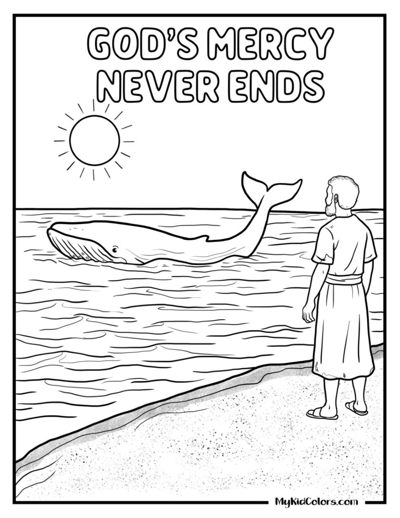 Jonah And The Whale Coloring Page – Page # 15