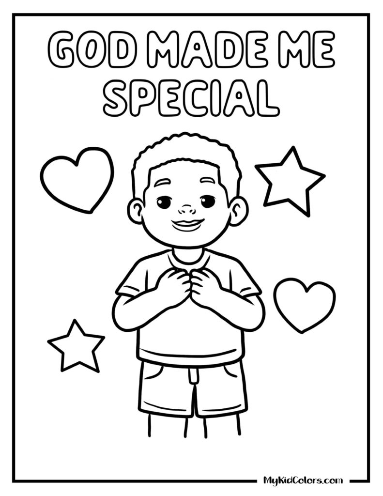 God Made Me Coloring Page – Page # 2