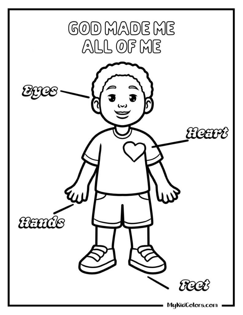 God Made Me Coloring Page – Page # 3