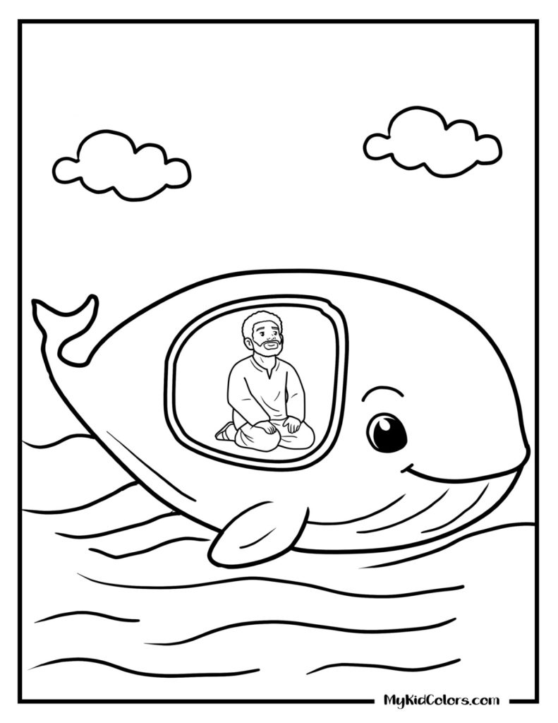 Jonah And The Whale Coloring Page – Page # 3