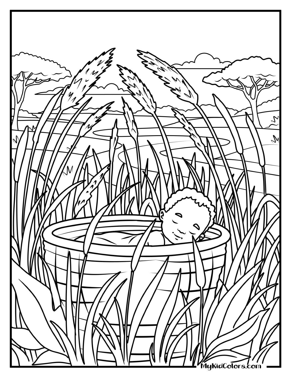 15 Free Baby Moses Coloring Pages for Kids (Free PDF Printables)