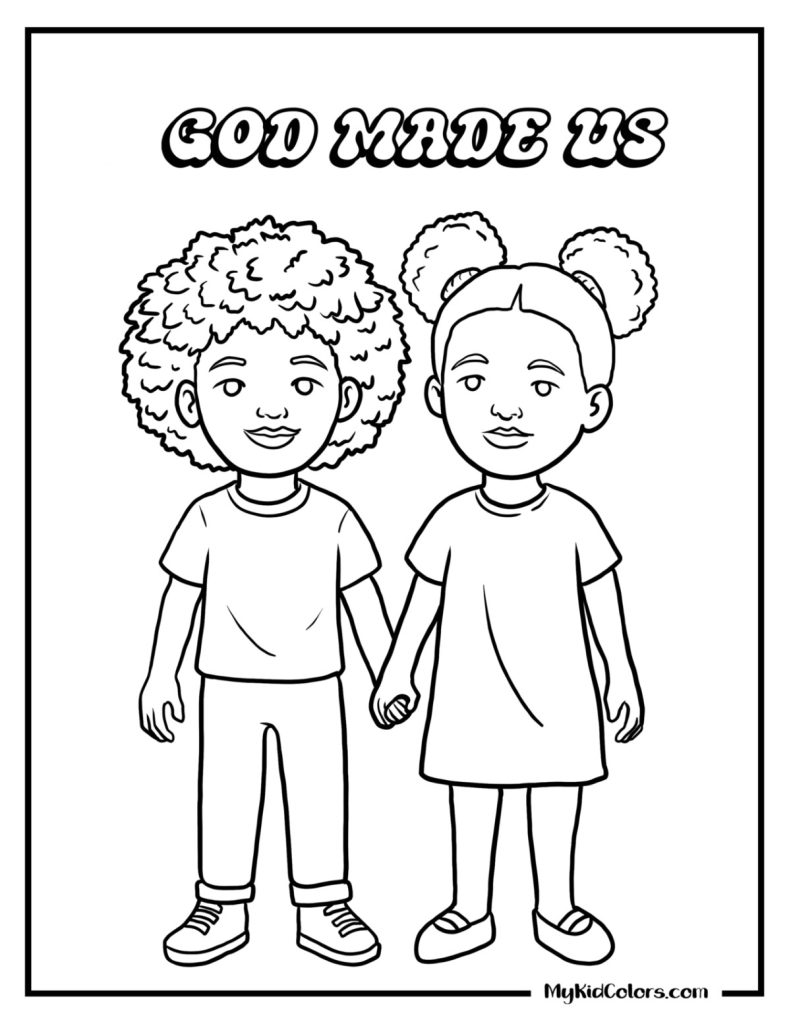 God Made Me Coloring Page – Page # 6