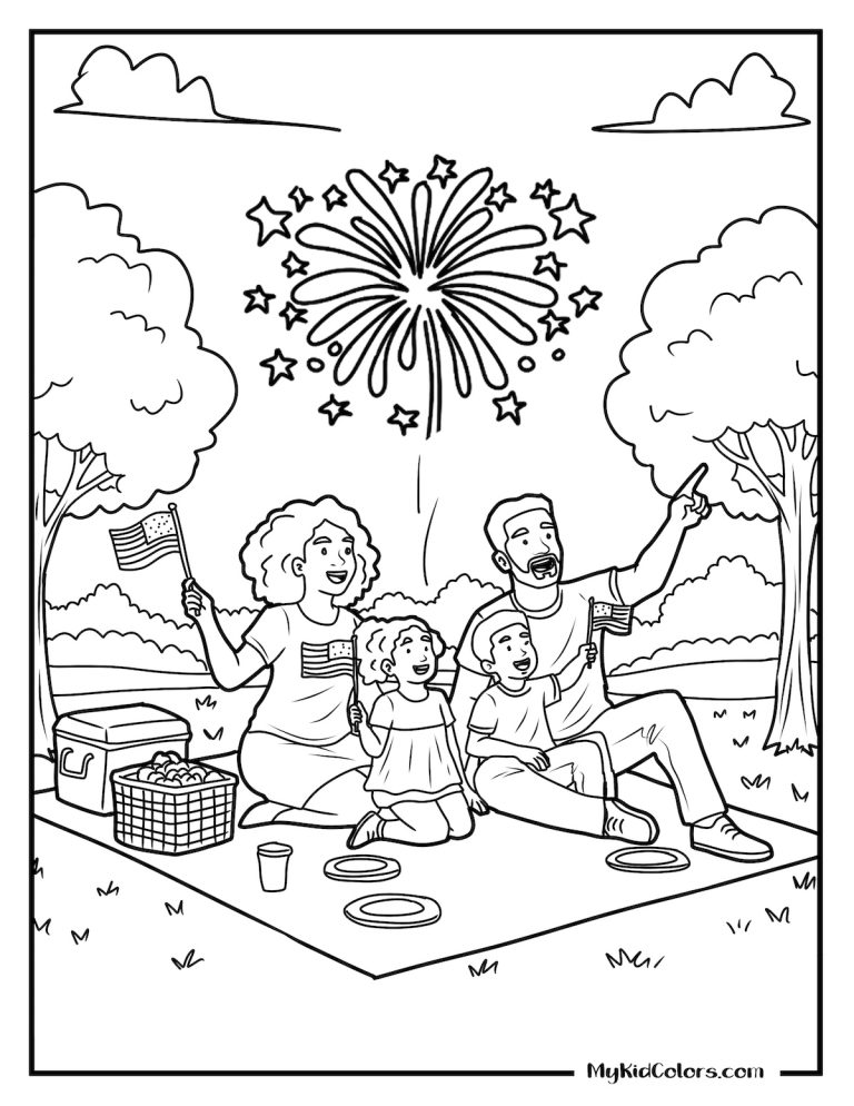 15 Free July Coloring Pages That Celebrate “Real” Summer Fun