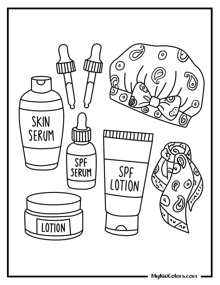 15 Skincare Coloring Pages That Teach Kids Self-Care & Confidence