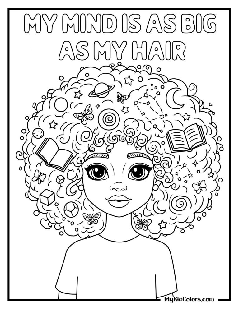15 Crazy Hair Day Coloring Pages That Celebrate Self-Expression and Creativity