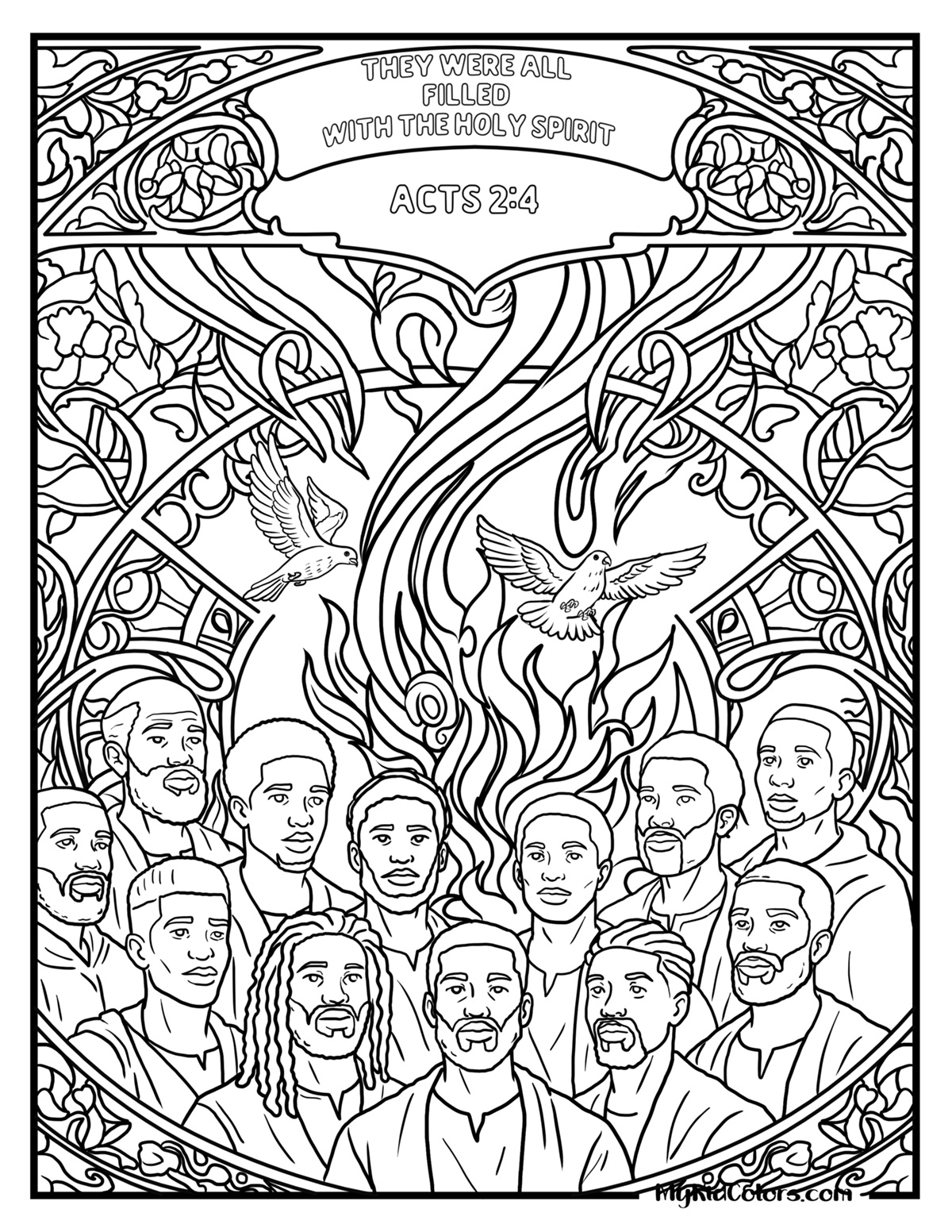 15 Pentecost Coloring Pages That Teach Kids About Spiritual Power and Unity