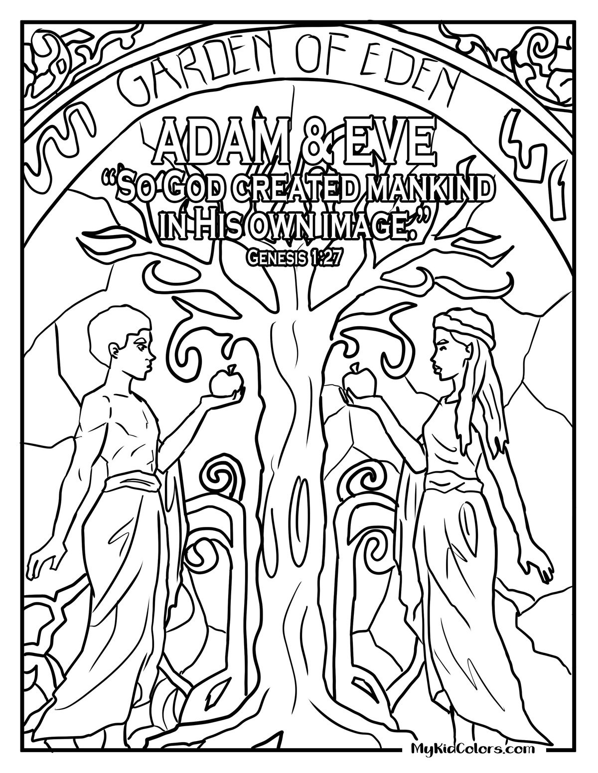 15 Adam and Eve Coloring Pages That Teach Kids About the Beauty of Creation and God’s Mercy
