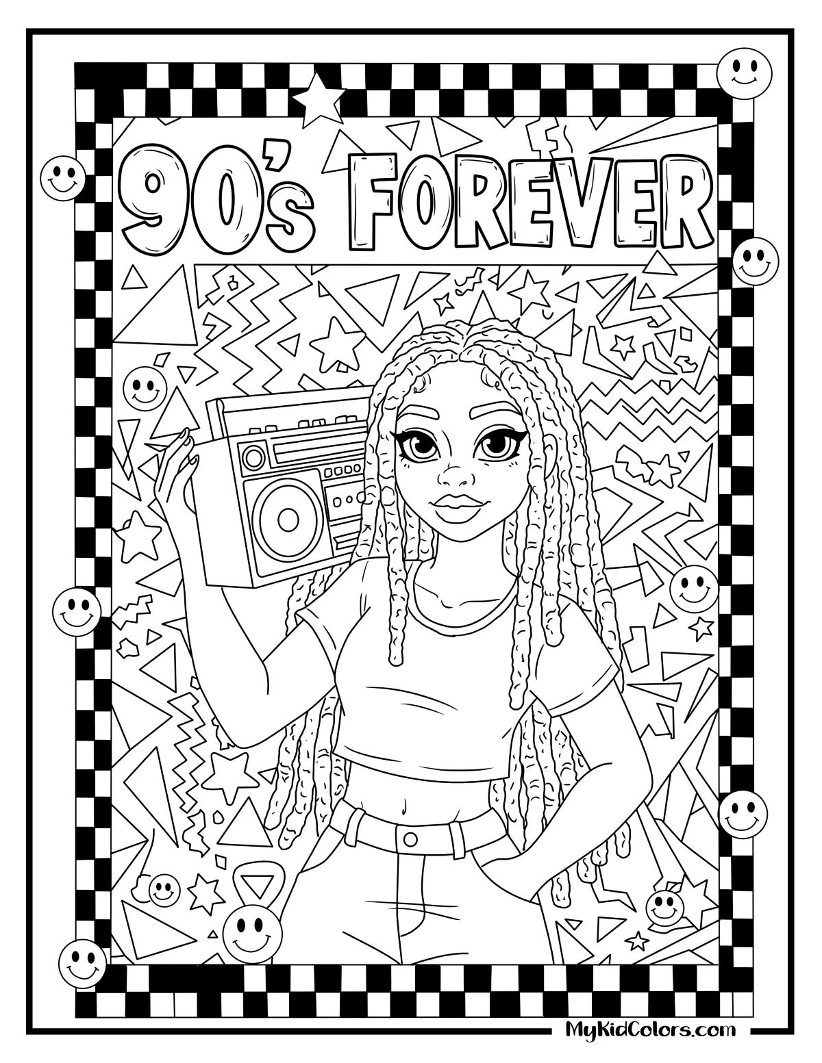 15 90s Coloring Pages That Celebrate Creativity, Nostalgia, and Self-Expression