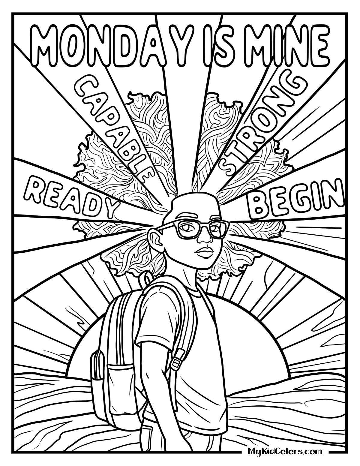 15 Monday Coloring Pages That Help Kids Start the Week with Calm, Focus, and a Positive Mindset