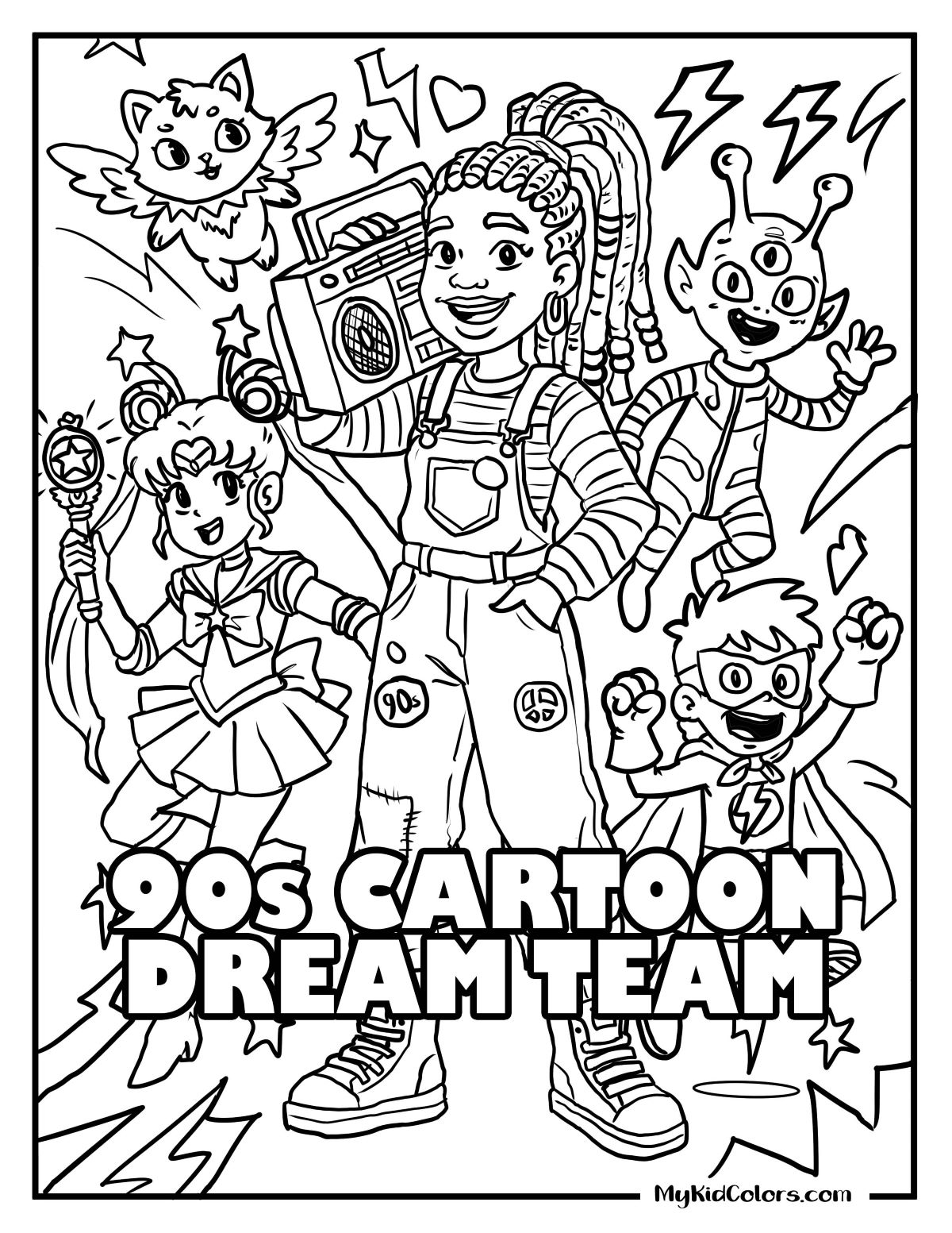 15 90s Cartoon Coloring Pages That Spark Imagination and Playful Learning