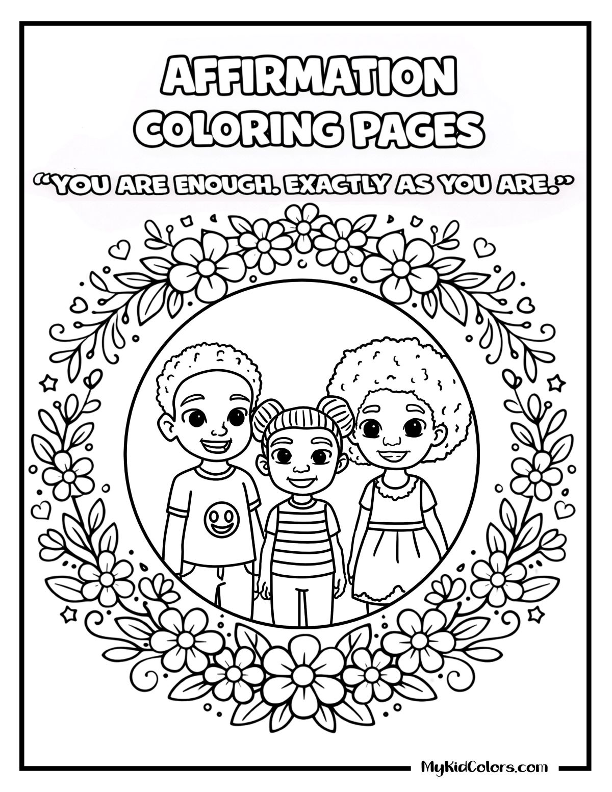 15 Affirmation Coloring Pages That Help Kids Build Confidence, Calm, and Self-Love