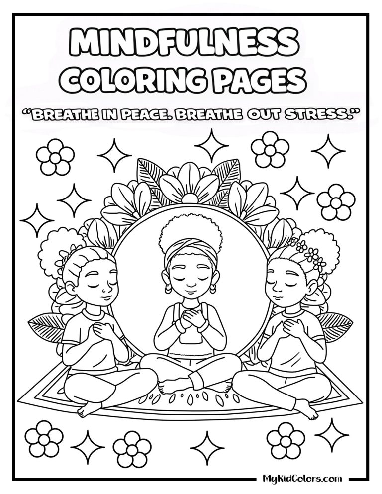 15 Mindfulness Coloring Pages That Help Kids Slow Down and Feel Calm