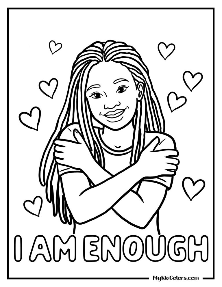 15 Self Love Coloring Pages That Teach Kids Confidence and Self-Worth