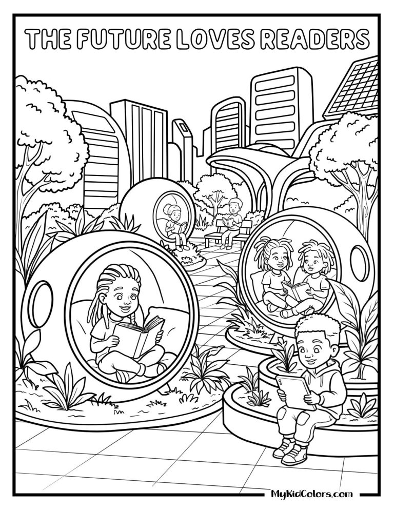 Color Reading Guide 15 Free Reading Coloring Pages (Inclusive & Literacy-Themed)