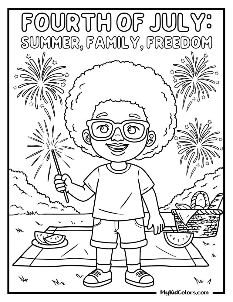 15 Fourth of July Coloring Pages That Celebrate Family, Freedom & Summer Joy
