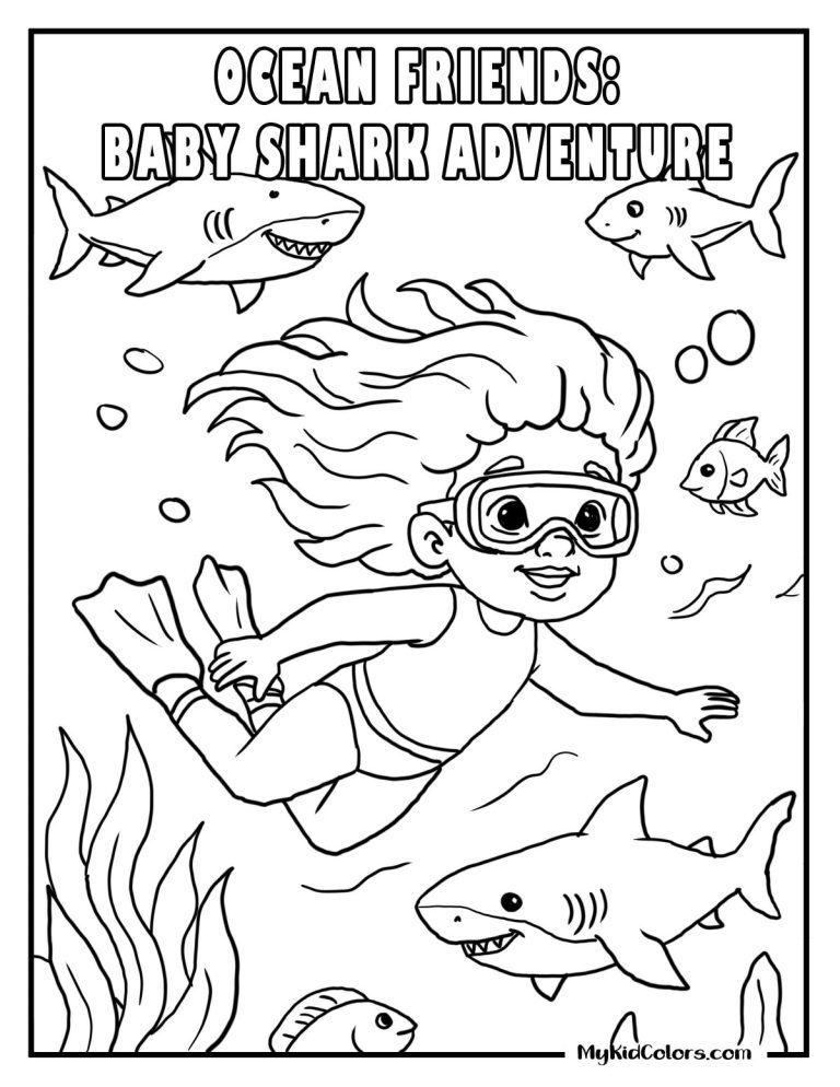 15 Baby Shark Coloring Pages That Teach Kids Ocean Adventure and Creativity