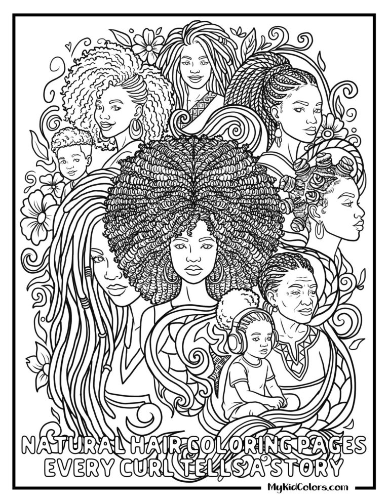 15 Free Natural Hair Coloring Pages That Help Kids Celebrate Identity, Beauty, and Self-Love