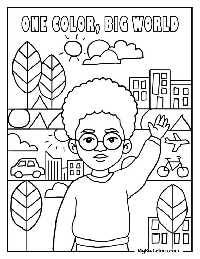 15 Monochrome Coloring Book Pages That Help Kids Build Focus, Calm, and Creative Confidence