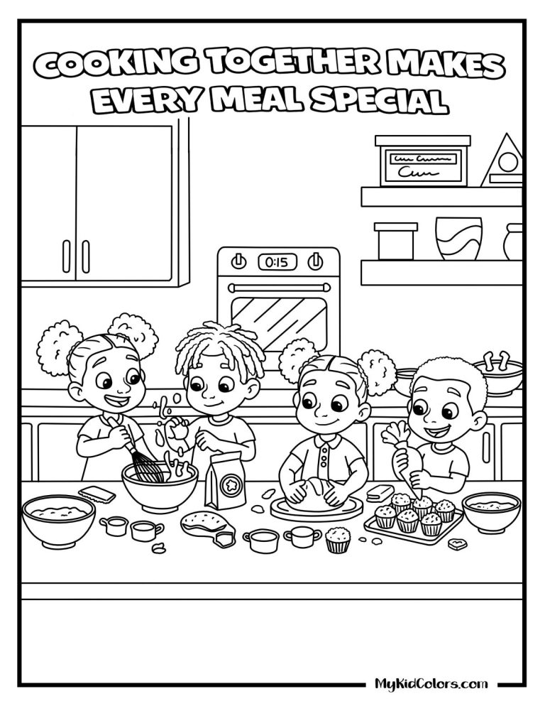 15 Cooking Coloring Pages That Build Confidence & Real-Life Skills