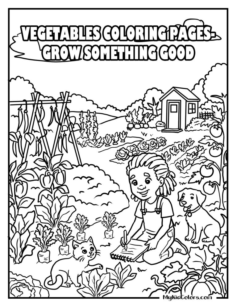 15 Vegetables Coloring Pages That Teach Kids Healthy Habits and Smart Food Choices
