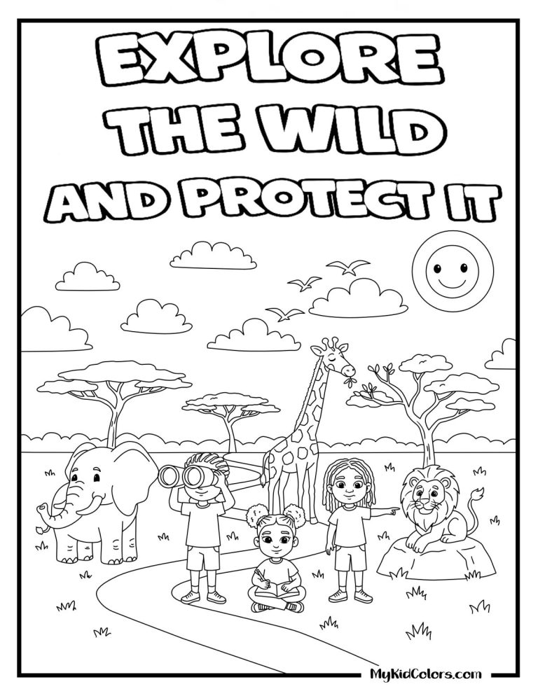 15 Safari Coloring Pages That Teach Kids Curiosity & Respect for Wildlife