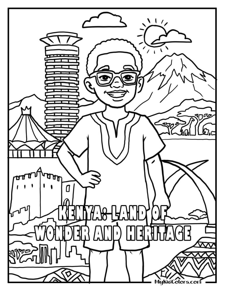 15 Kenyan Landmarks Coloring Pages That Help Kids Explore Culture and Identity