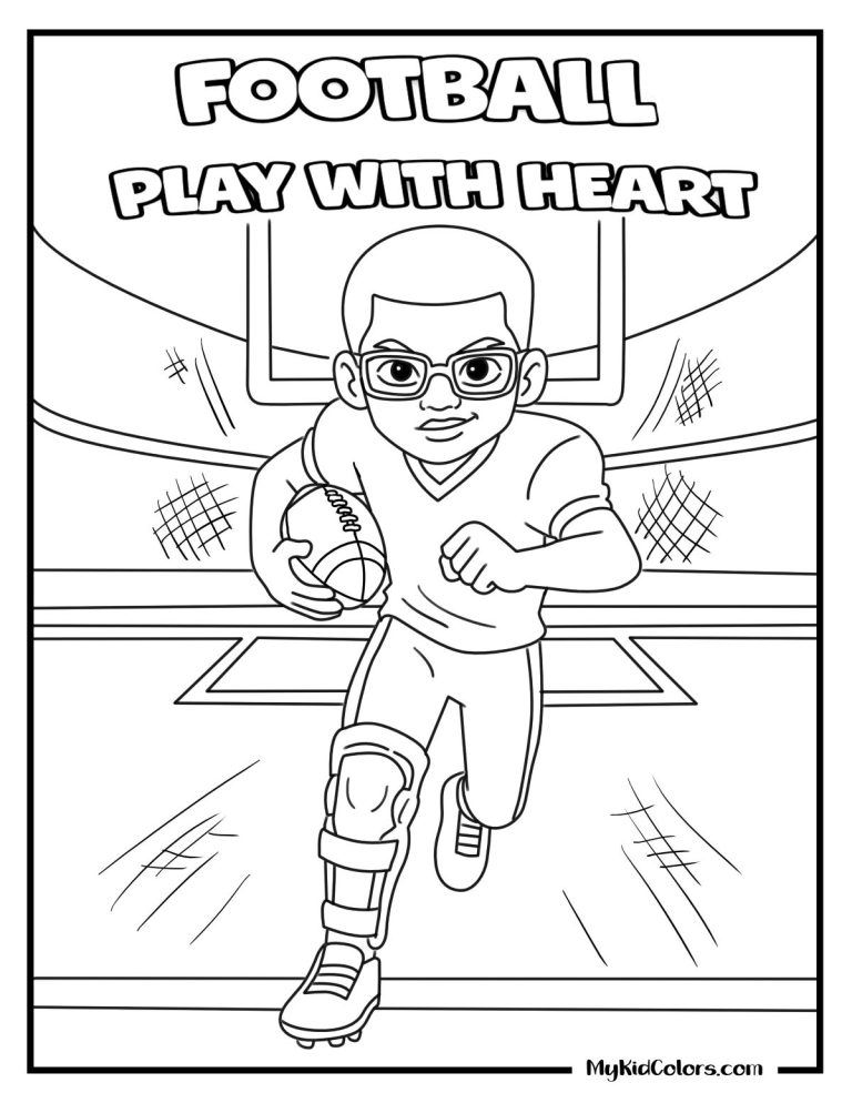 15 American Football Coloring Pages That Teach Kids Teamwork, Confidence & Perseverance