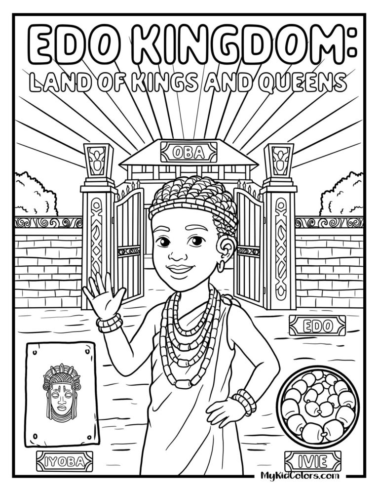 15 Edo Kingdom Coloring Pages That Teach Kids Culture, History, and Identity