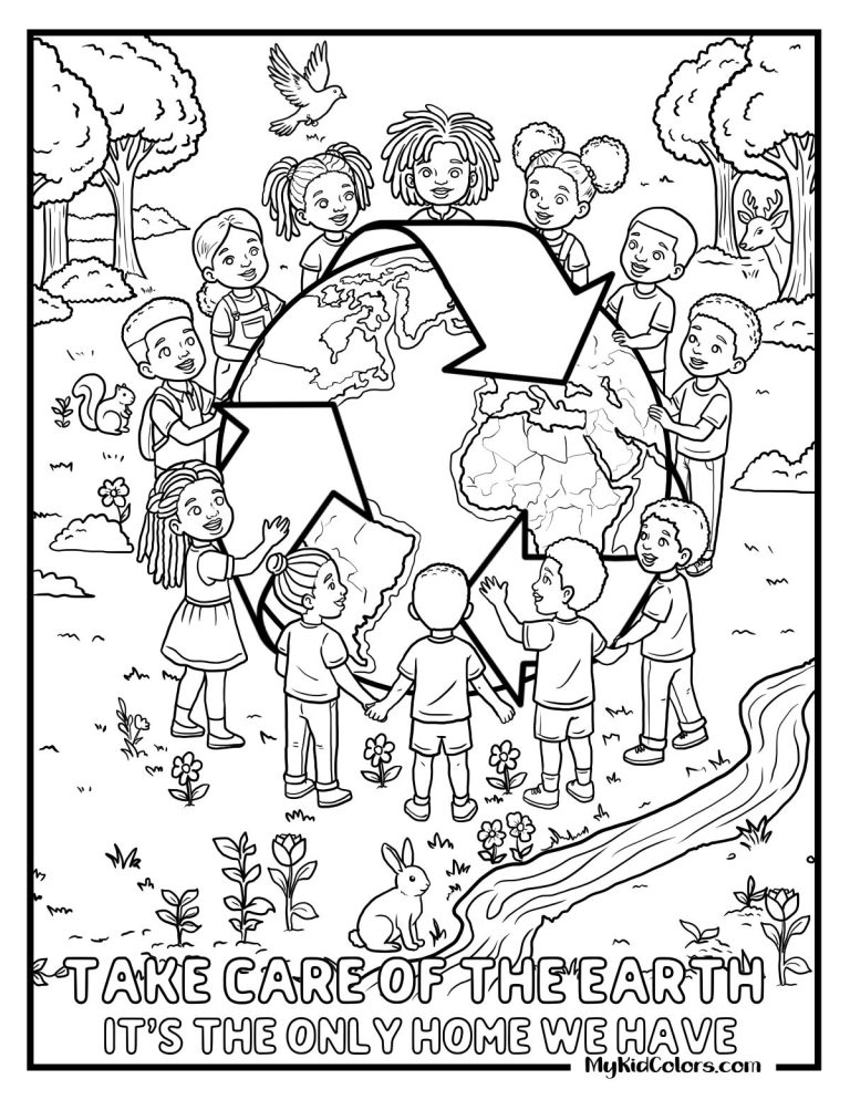 15 Recycling Coloring Pages That Teach Responsibility & Care for the Earth