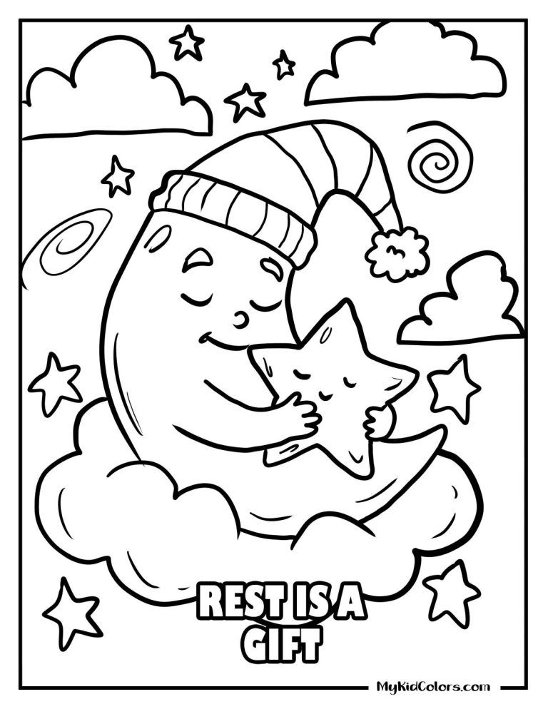 15 Sunday Coloring Pages That Teach Kids Peace, Rest, and Inner Strength