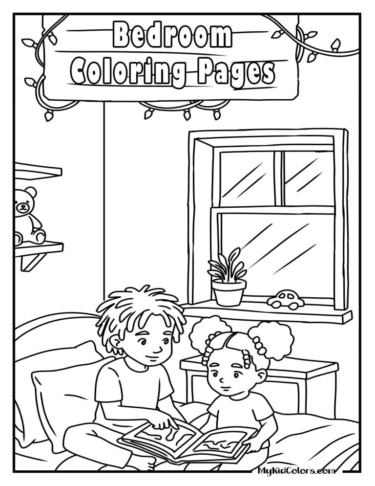 15 Free Bedroom Coloring Pages Where a Real Child Actually Lives