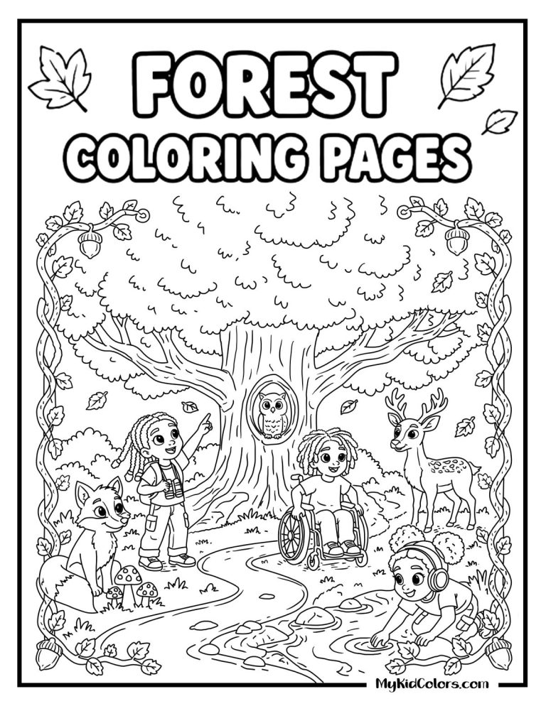 15 Free Forest Coloring Pages for Kids Who Love Trees, Trails & Tiny Woodland Wonders
