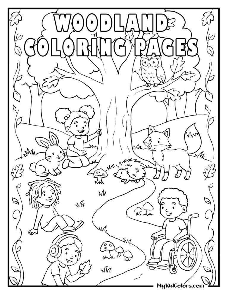 15 Free Woodland Coloring Pages Where Your Child Is Part of the Story