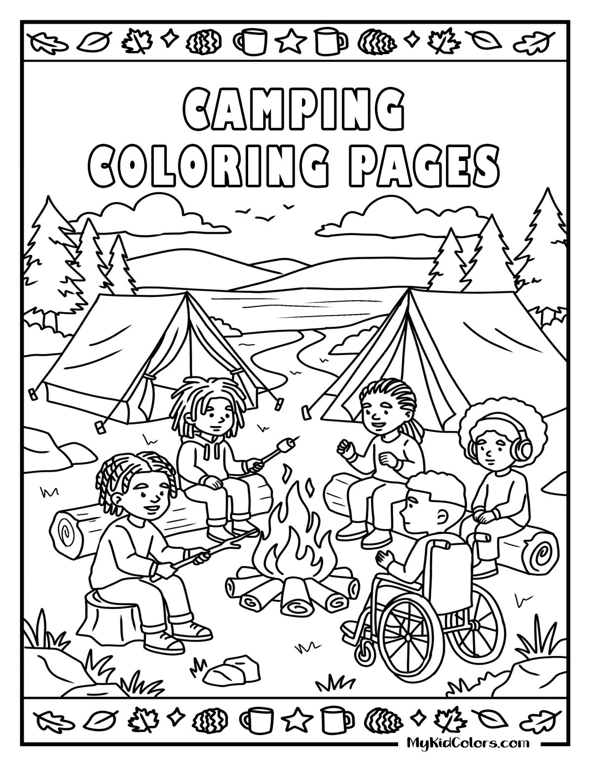 15 Camping Coloring Pages for First-Time Campers and Backyard Explorers