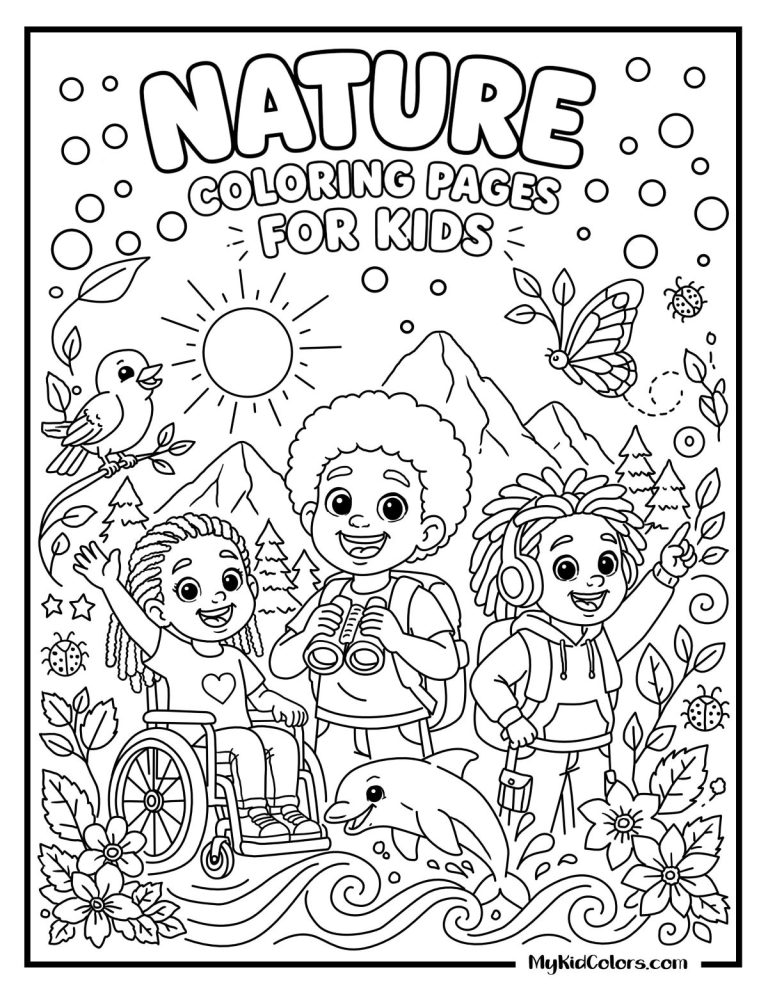 15 Free Nature Walk Coloring Pages That Show Every Child Belongs Outside