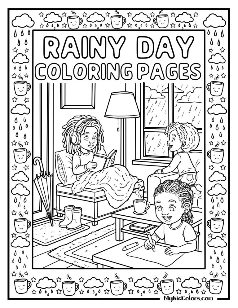 15 Free Rainy Day Coloring Pages for Kids Who Would Rather Stay Inside