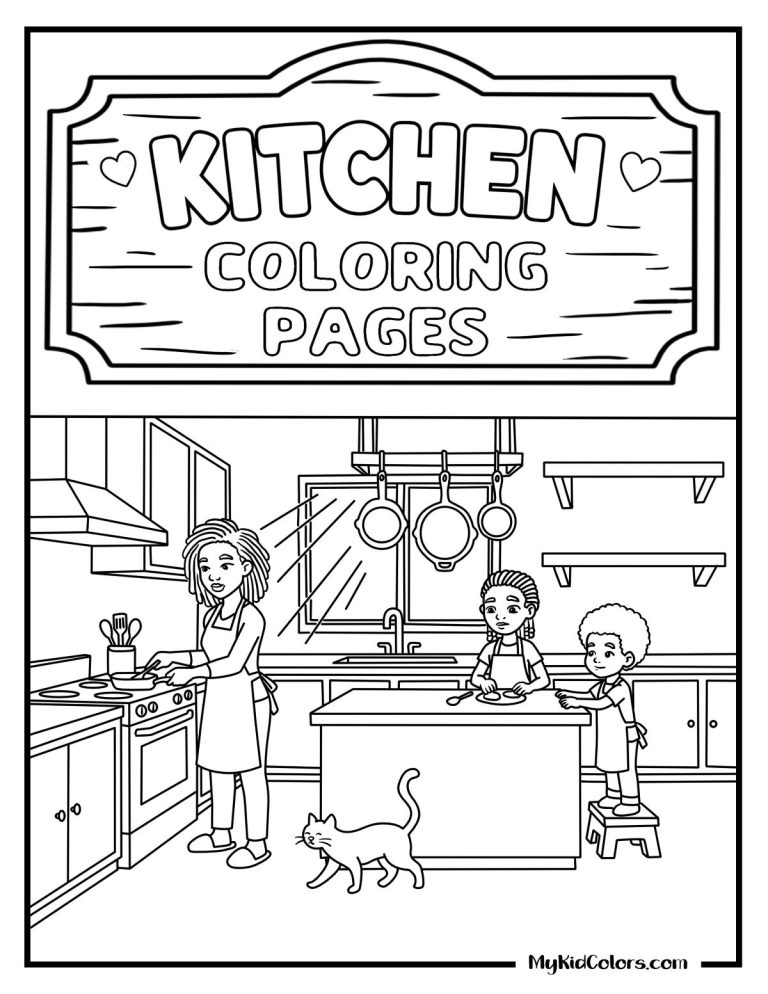 15 Free Kitchen Coloring Pages That Smell Like Something Good Is Almost Ready