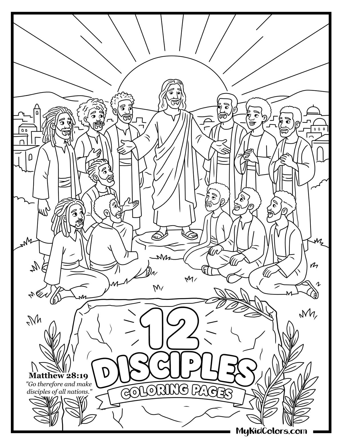 15 Free 12 Disciples Coloring Pages That Teach Kids Who Really Followed Jesus