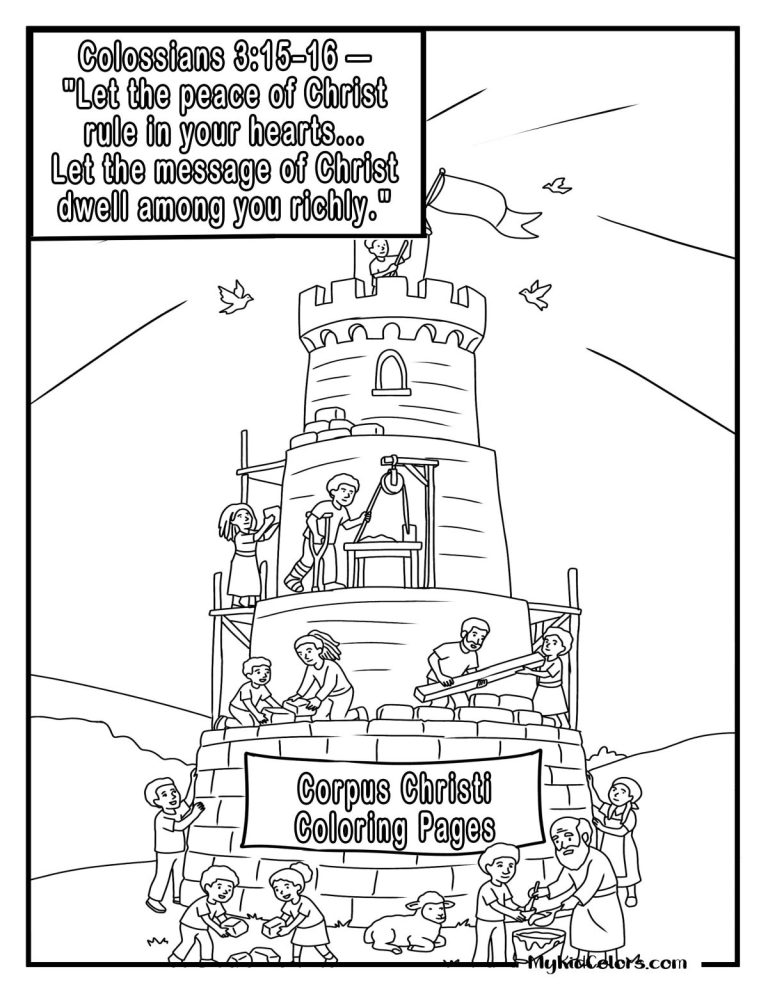 15 Free Corpus Christi Coloring Pages That Show Every Family at the Table